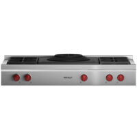 Plynová varná deska Wolf 4 hořáky + Wok ICBSRT484W